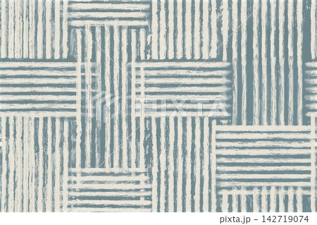 Brush strokes parquet pattern. Hand drawn flooring seamless background. Floor tiles vector artistic illustration 142719074
