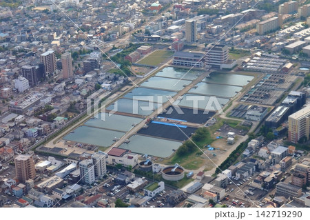 鍋屋上野浄水場 上空（愛知県名古屋市） 142719290