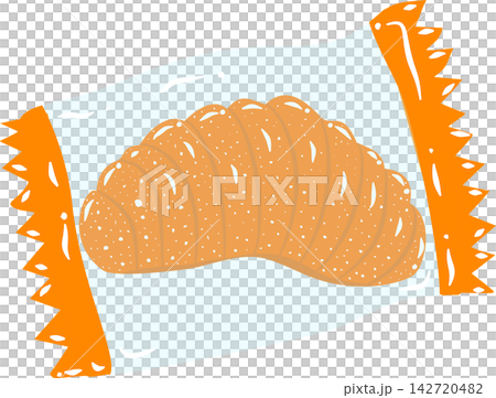 Wrapped Orange Slice Gummy Candy Vector Wrapped Orange Slice Gummy Candy Vector 142720482