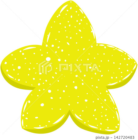 Yellow Star Gummy Candy Vector 142720483