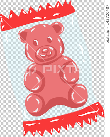 Single Wrapped Gummy Bear Candy Vector Single Wrapped Gummy Bear Candy Vector 142720487