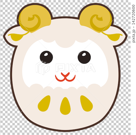 未年のかわいい羊の達磨 未年のかわいい羊の達磨 142720600
