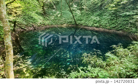 Aoike Blue Pond in Shirakami-Sanchi a World Heritage Site in Juniko Lakes Aomori Japan 142720831