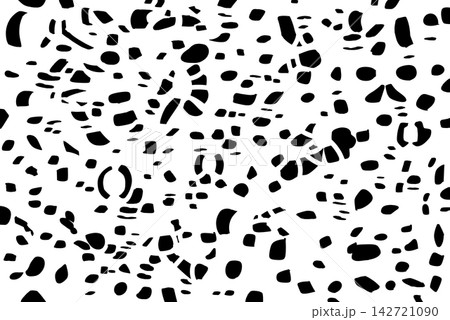 黒い斑点が散った抽象模様の背景イラスト 黒い斑点が散った抽象模様の背景イラスト 142721090