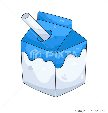 Illustration of milk carton 142721145
