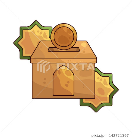 Illustration of Charity Box Illustration of Charity Box 142721597