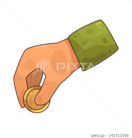 Illustration of Donation Hand Illustration of Donation Hand 142721598