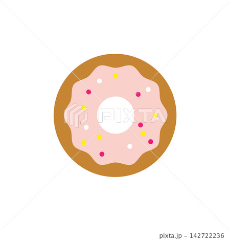 リングドーナッツのイラスト（ストロベリー） 142722236