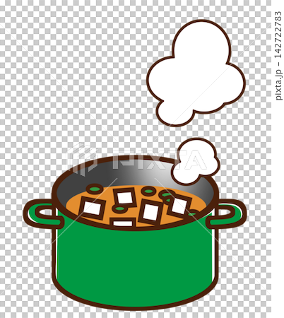 Tofu miso soup (in a green pot with two handles) 142722783