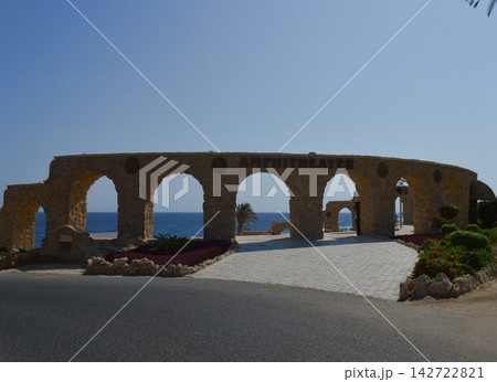 Amphitheater near the Red Sea - imitation of a historical building 142722821