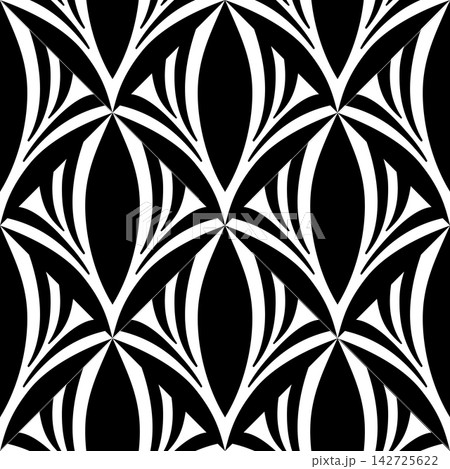 Modern geometric monochrome seamless pattern Modern geometric monochrome seamless pattern 142725622