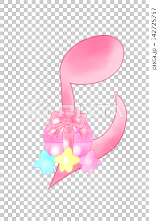 Cute musical notes with presents 142725757