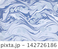 水流をイメージしたブルーグレー系エブルのマーブル模様・抽象背景 142726186
