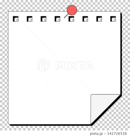 A set of thumbtacks and memo paper, plain, with a frame. 142726538