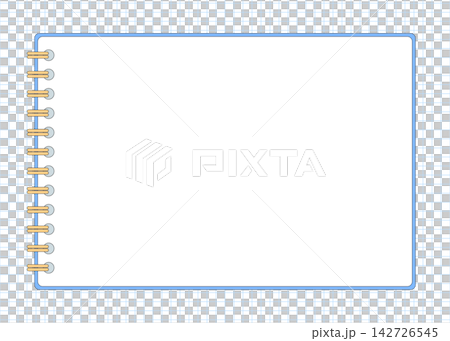 Simple ring notebook frame, grid background Simple ring notebook frame, grid background 142726545