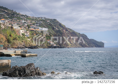 Funchal Fortress View Madeira Mountains Sea Coast Rocks 142727156