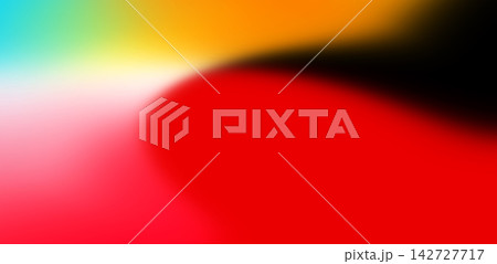 Abstract colorful gradient background with smooth transitions between red, yellow, blue, and black hues creating a vibrant and dynamic visual effect 142727717