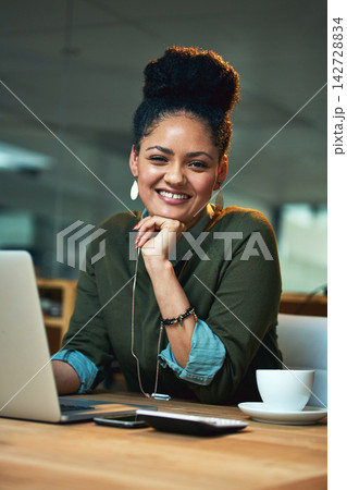 Business woman, portrait and working at night for company, planning and project in office with productivity. Accountant, tech and calculator for finance report, accounting and compliance with tax law Business woman, portrait and working at night for company, planning and project in office with productivity. Accountant, tech and calculator for finance report, accounting and compliance with tax law 142728834