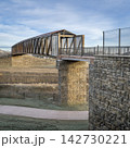 bike trail with overpass across railroad tracks in Fort Collins Colorado - Siphon Pedestrian Overpass and Power Trail 142730221
