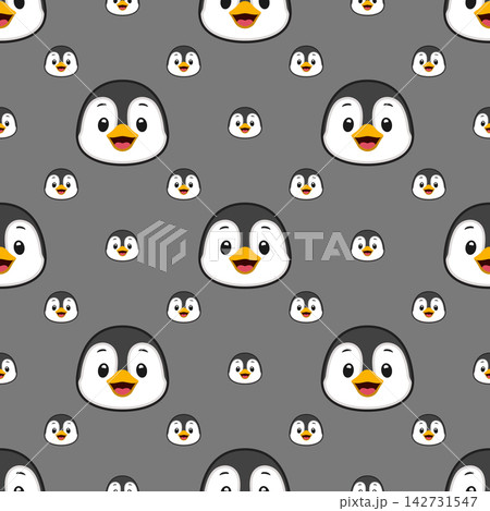 Vector seamless pattern of a penguin 142731547