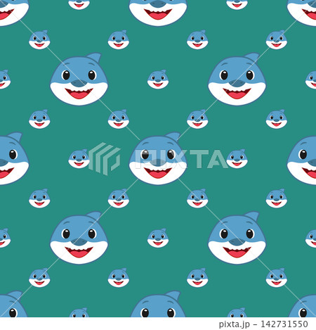 Vector seamless shark pattern Vector seamless shark pattern 142731550