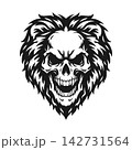 Vector tribal shaggy skull logo 142731564