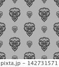 Vector pattern tribal ostrich logo 142731571