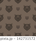 Vector pattern tribal owl logo 142731572