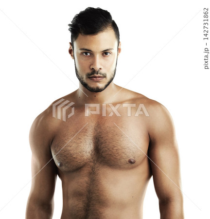 Studio, athlete and abs of man, serious and muscle from exercise, workout and gym for fitness. White background, body builder and person in mockup, training and portrait with results for wellness Studio, athlete and abs of man, serious and muscle from exercise, workout and gym for fitness. White background, body builder and person in mockup, training and portrait with results for wellness 142731862