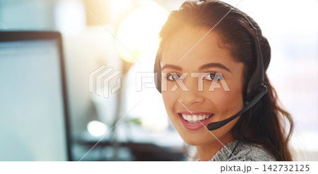 Call center, smile or portrait of happy woman at computer for customer service, help desk or consulting. CRM, mockup or ecommerce consultant in office for contact us, telemarketing or receptionist Call center, smile or portrait of happy woman at computer for customer service, help desk or consulting. CRM, mockup or ecommerce consultant in office for contact us, telemarketing or receptionist 142732125