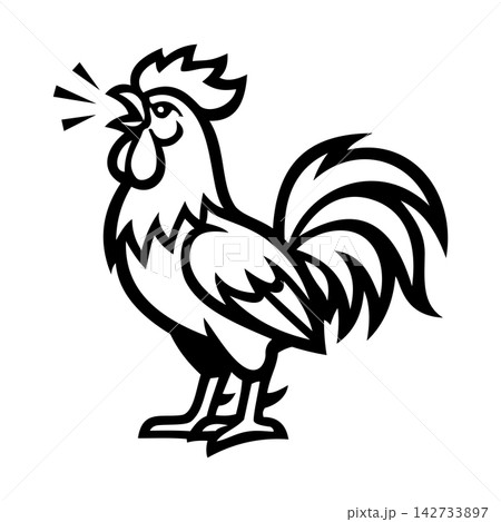 Aggressive Rooster Cock Fighting Bird Vector Illustration Aggressive Rooster Cock Fighting Bird Vector Illustration 142733897