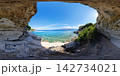 Rocky Aegean Sea Coast Near Athens, Greece, 360 VR Photo 8K 142734021