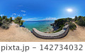 Rocky Aegean Sea Coast Near Athens, Greece, 360 VR Photo 8K 142734032