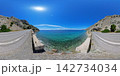 Rocky Aegean Sea Coast Near Athens, Greece, 360 VR Photo 8K 142734034