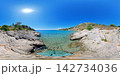 Rocky Aegean Sea Coast Near Athens, Greece, 360 VR Photo 8K 142734036