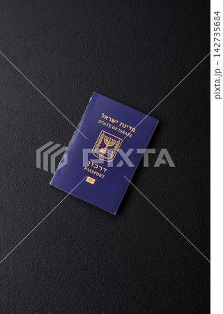 Israel passport for travelling, flying and doing business. Israel document, id Israel passport for travelling, flying and doing business. Israel document, id 142735684