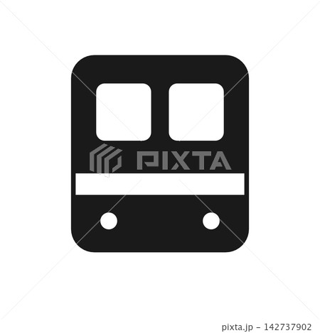 電車を描いたシルエットアイコン 乗り物 電車を描いたシルエットアイコン 乗り物 142737902
