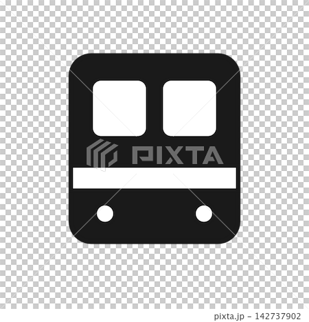 電車を描いたシルエットアイコン 乗り物 電車を描いたシルエットアイコン 乗り物 142737902