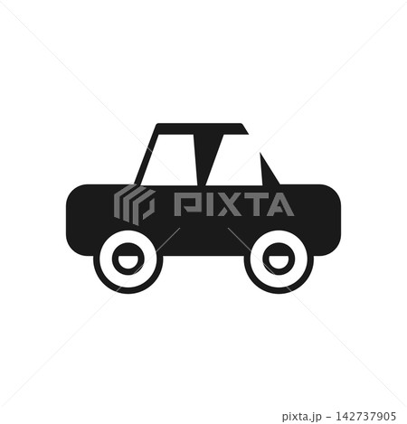 自動車を描いたシルエットアイコン 乗り物 自動車を描いたシルエットアイコン 乗り物 142737905