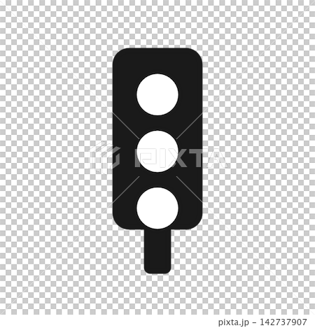 A silhouette icon depicting a traffic light. A silhouette icon depicting a traffic light. 142737907