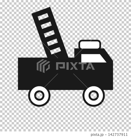 消防車輪廓圖示(用於災害預防) 消防車輪廓圖示(用於災害預防) 142737911