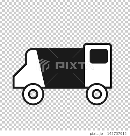 垃圾車輪廓圖標 垃圾車輪廓圖標 142737913