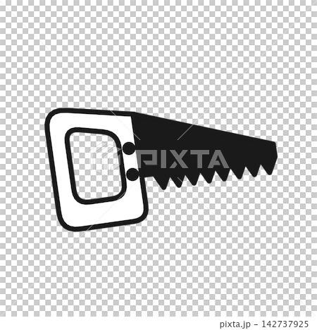 のこぎりを描いたシルエットアイコン 工具 のこぎりを描いたシルエットアイコン 工具 142737925