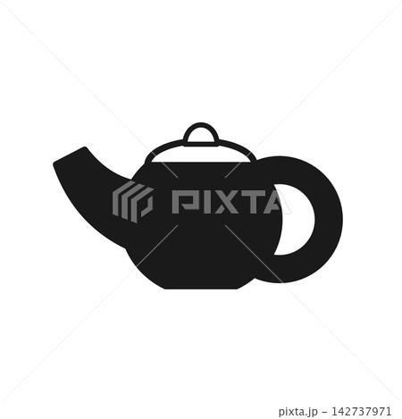 急須を描いたシルエットアイコン 食器 急須を描いたシルエットアイコン 食器 142737971