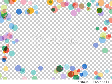 A frame with medium-sized confetti fluttering nicely in all directions [horizontal] 142738414