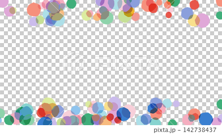 A wide frame featuring large confetti particles gently fluttering up and down. A wide frame featuring large confetti particles gently fluttering up and down. 142738437