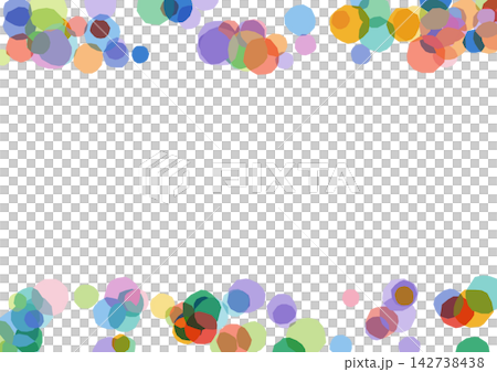 A frame with large confetti particles gently fluttering up and down [horizontal] 142738438