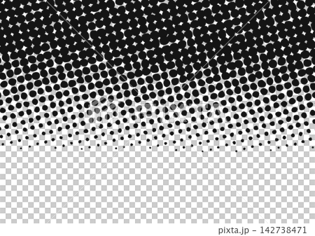 Monochrome background with halftone dots at the bottom [landscape orientation] 142738471