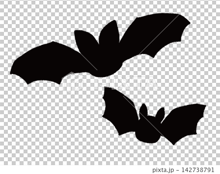 Halloween bat illustration silhouette Halloween bat illustration silhouette 142738791