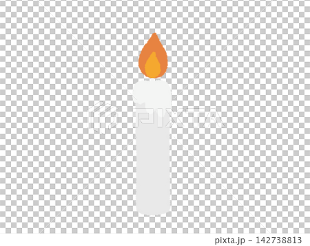 ろうそくのイラスト　赤い炎 142738813